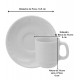 Xicara 70ml Para Café Waves Porcelana Schmidt